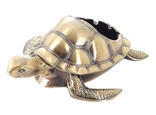 Anawakia Aschenbecher Schildkrötenform Windfester Aschenbecher mit Deckel Schildkröte Aschenbecher (Kupfer) von Anawakia