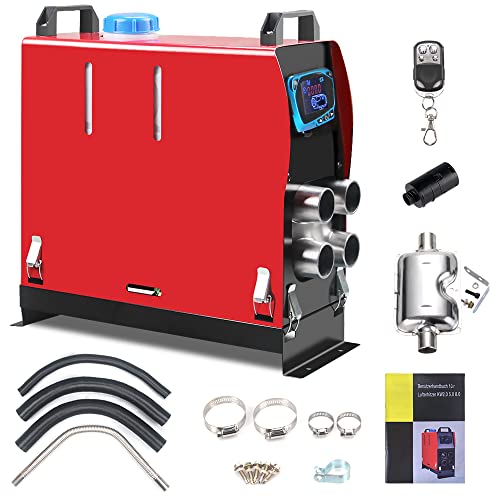 Anbull Standheizung Diesel 8kw, Ganzmetallbrennkammer 12V Diesel Luftheizung Kraftstoff Auto Heizung Lufterhitzer Dieselheizung mit Fernbedienung LCD Monitor für RV, Boote, LKW von Anbull