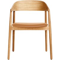 Andersen Furniture - AC2 Stuhl, Eiche matt lackiert / Leder cognac von Andersen Furniture