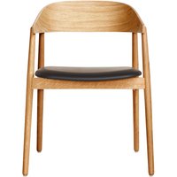 Andersen Furniture - AC2 Stuhl, Eiche matt lackiert / Leder schwarz von Andersen Furniture