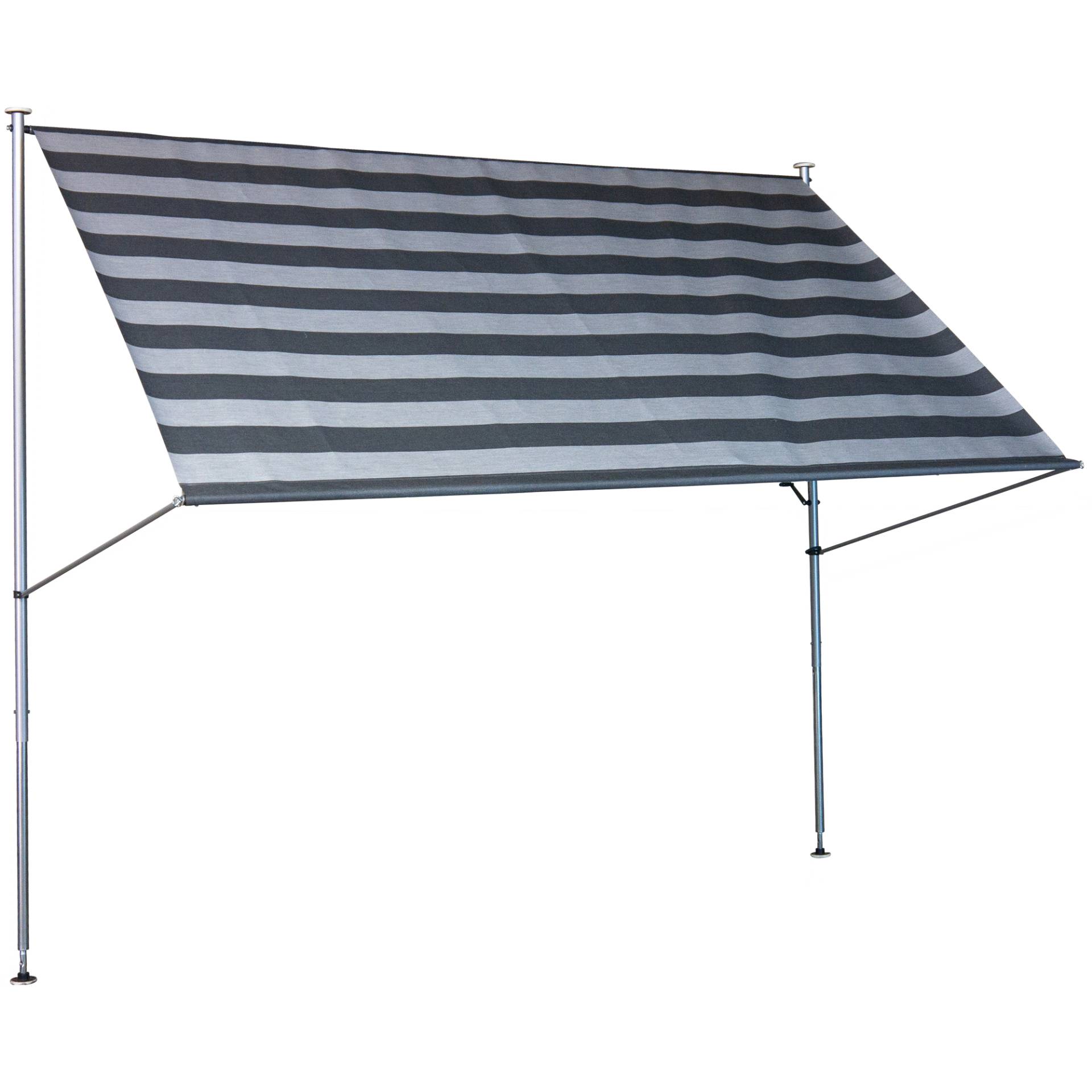 Angerer Freizeitmöbel Klemmmarkise 'Premium' dunkelgrau gestreift 350 x 170 cm von Angerer Freizeitmöbel