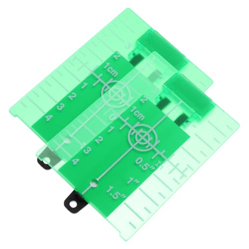 Angoily Planke 2 Stück Tafel Vertikale Bohnenlinie Bodenkartenplatte Magnettafel Bodenplatte Wasserwaage Werkzeug Magnetische Wasserwaage Grüne Linien Wasserwaage Kunststoffrolle Platte von Angoily