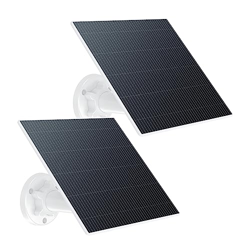 Ankway 6W Solarpanel für Akku Überwachungskamera Aussen, Type C/Mirco Schnittstelle, Solar WLAN IP Kamera Outdoor, 360° Einstellbare Halterung, Non-Stop-Solar(3m Kabel), 2 Pack von Ankway