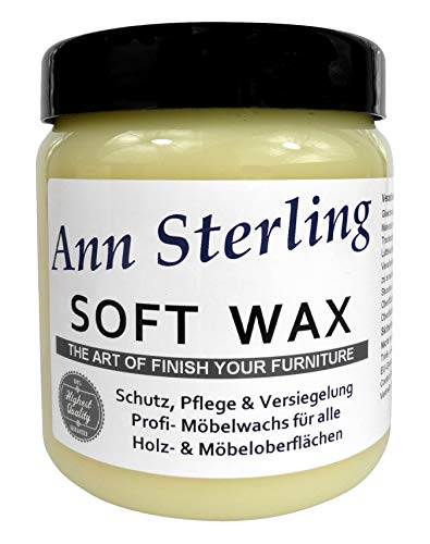 Ann Sterling "Soft Wax" Wachs Möbelwachs Shabby Chic Holzwachs Versiegelung Finish Wachs Kalkwachs (250ml, Farblos) von Ann Sterling