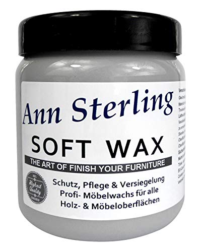 Ann Sterling"Soft Wax" Wachs Möbelwachs Shabby Chic Holzwachs Versiegelung Finish Wachs Kalkwachs (500ml, Grau) von Ann Sterling