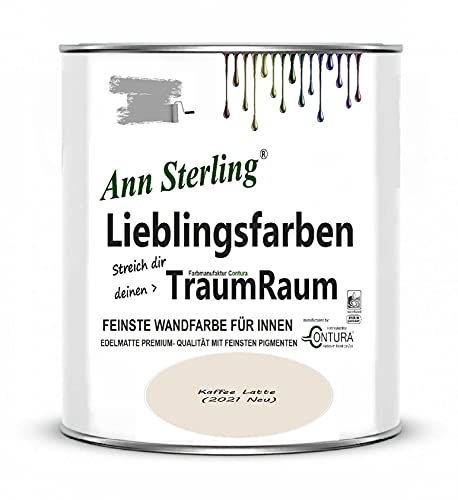 Ann Sterling Wandfarbe Innenraumfarbe Lieblingsfarben Color Farbe Innenfarbe Deckenfarbe (Kaffee Latte) von Ann Sterling