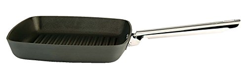 Anolon Professional Premium Harteloxiertes Aluminium Antihaft-Grillpfanne, 24 cm Länge x 24 cm Breite, Schwarz von Anolon