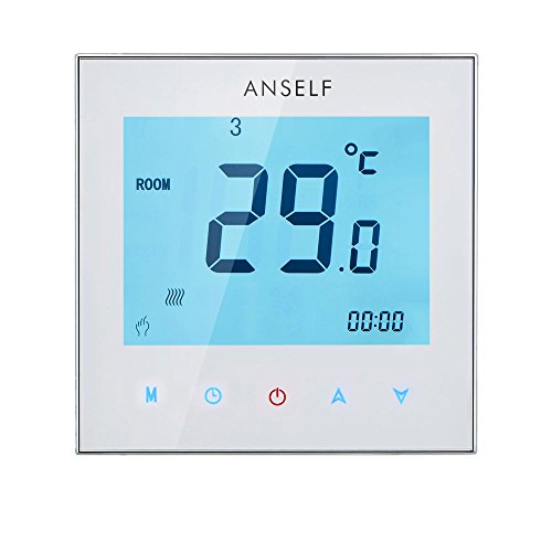 Anself 3 A 110 – 230 V Programmierbar wöchentliche Display LCD Touch Screen Wasser Heizung Thermostat Room Controller Temperatur von Anself