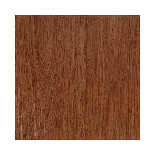 Ansobea PVC Bodenbelag Selbstklebend Vinylboden Quadratisch vinyl bodenbelag selbstklebend rutschfest, wasserfest, schwer entflammbar 4 m²/44 Fliesen, Holzfarbe von Ansobea