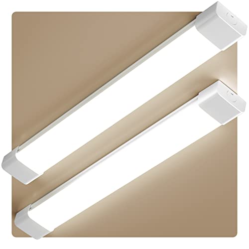 Anten 2 x LED Feuchtraumleuchte 120cm | 36W Feuchtraumlampe | Neutralweiß 4000K 4000LM Werkstattlampe | IP65 Wasserfest Wannenleuchte | Wasserdicht Kellerleuchte für Büros Keller Werkstätten Garage von Anten