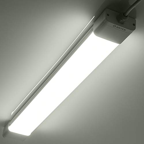 Anten 36W LED Feuchtraumleuchte 120cm für Keller, Garage, Innen- und Außenbeleuchtung | IP65 Wasserfest Kellerleuchte, Feuchtraumlampe in Kaltweiß 6000K, 5 Stücke von Anten