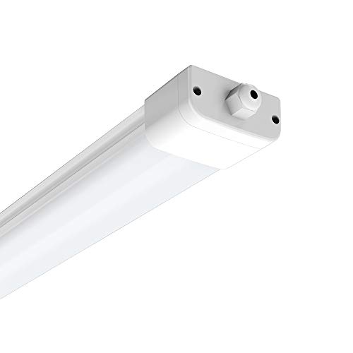 Anten LED Feuchtraumleuchte 150CM mit 45W 4000k Neutralweiß 4500Lumen|Ultraslim Deckenleucht Wasserfest IP65 mit PC Abdeckung für Keller Garage [Energieklasse A++] (45W4000K Neutralweiß, 150CM) von Anten