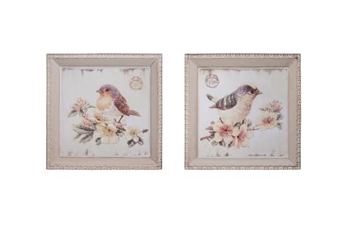 Antic Line Set mit 2 Bildern, Vögel, 27 x 27 cm von Antic Line