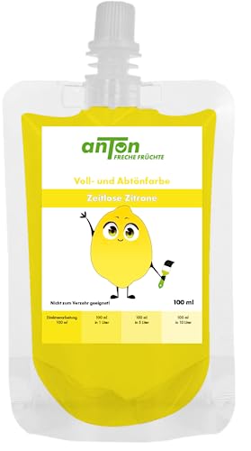 anTon Freche Früchte | Voll und Abtönfarbe | Zeitlose Zitrone | (100ml gelb) von Anton Weiss