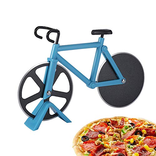 Anyingkai Fahrrad Pizzaschneider,Pizza Cutter Bicycle,Pizza Cutter Wheel,Pizza Cutter Bike,Fahrrad Pizzaschneider, Pizzarad aus Edelstahl,Fahrrad Pizzaschneider Edelstahl von Anyingkai