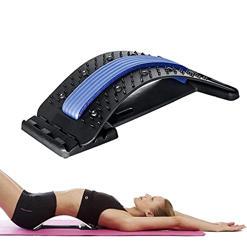 Anyingkai Rückenstrecker, Rückenmassage Unterstützung, Back Stretcher, 3 Stufen Einstellbar Rückendehner für Lendenwirbelsäule Rückenschmerzen Linderung und Entspannung von Anyingkai