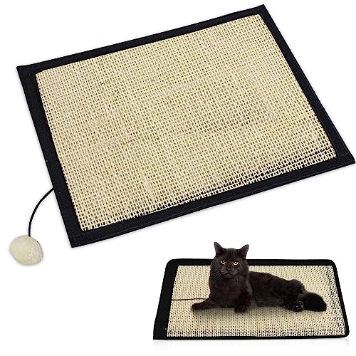 Aoreun Kratzmatte für Katzen, Katzen Kratzmatte Kratzschutz Sofa Sisal Kratzteppich Kratzbrett Wand 40 x 29cm, widerstandsfähig, Katzenkratzbrett Ecke Kratzbrett Auch für Welpen Geeignet von Aoreun