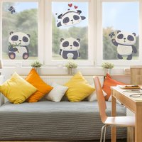 Fenstersticker Kinderzimmer - Süßes Pandabären Set | Kinder Fensterfolie Babyzimmer Aufkleber Fensterdeko Ast Pandabär von ApalisHOME