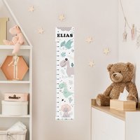 Kindermesslatte Wandtattoo Mit Wunschname - Dino Pastell | Messlatte Jungen Mädchen Neutral Baby Kinderzimmer Babyzimmer von ApalisHOME