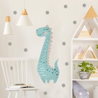 Kindermesslatte Wandtattoo - Niedlicher Dino Blau | Messlatte Jungen Mädchen Neutral Baby Kinderzimmer von ApalisHOME