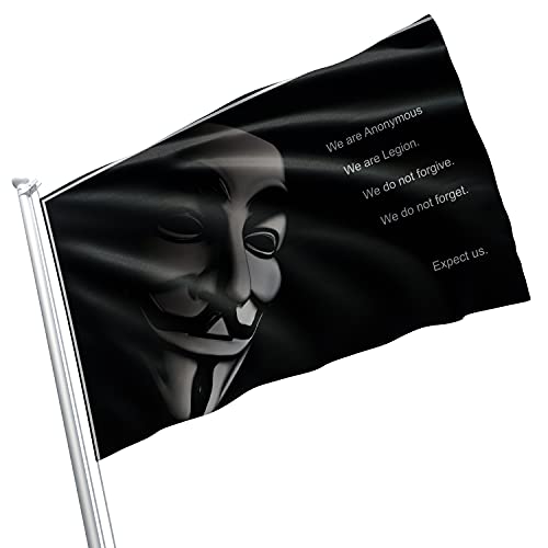 Anonymous Guy Fox Nylon-Flagge mit Messingösen, 90 x 152 cm von Apedes