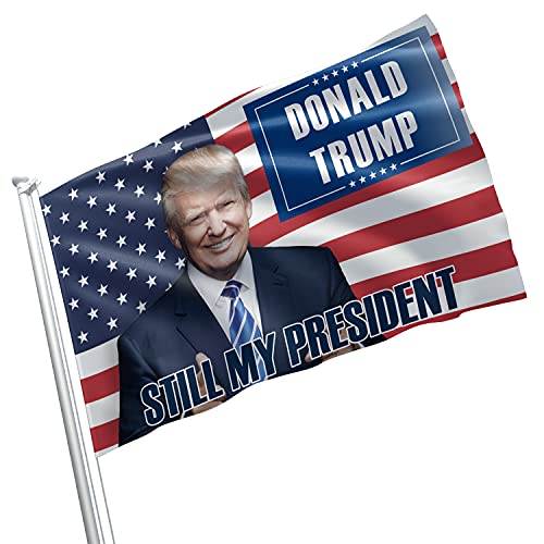 Trump21 US United States of America Präsident Trump USA 2024 MAGA Still My President Make America Great Flagge, Banner, lebendige Farben, doppelt genäht, Messingösen, 90 x 150 cm von Apedes