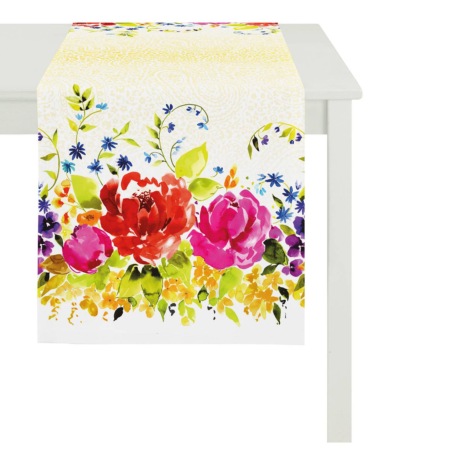 Apelt Tischläufer Summer Garden IV Mehrfarbig Baumwolldruck Landhaus 48x140 cm (BxT) von Apelt