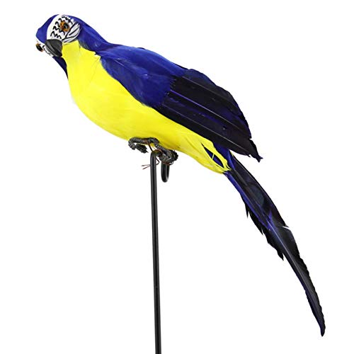 2 Pcs Künstlicher Gefiederter Vogel Federn Ara Papagei Tiere Figur Dekofigur 35cm für Garten Balkon Appoo von Appoo
