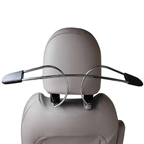 Appoo Kleiderbügel fürs Auto, Auto-Stuhl-Rücken-Anzug-Aufhänger, Auto-Kleiderständer für Kopfstützenstangen, Fahrzeug-Rückenlehnen-Aufhänger, passend für Kopfstützenhalterungen von Appoo