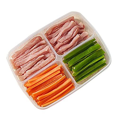 Appoo Kühlschrank Crisper | Fach Kühlschrank Crisper | Verpackungsbox für gefrorenes Fleisch, Beilagen-Vorbereitungsbox, mikrowellengeeignet für Gefrierschrank von Appoo