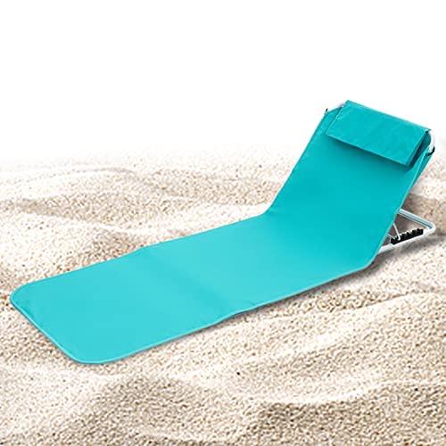 Appoo Lounge Strandkorb Strandmatte,Faltbare Strandliegematte, einfarbige Strandliegen - Tragbare Faltbare Outdoor-Lounge-Stuhl-Strandmatten, Faltbare Strandstühle, verstellbare Liege von Appoo