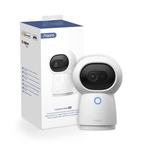 Aqara 2K Sicherheitstür-Kamera Hub G3, AI Gesichts- und Gestenerkennung, 360° Betrachtungswinkel durch Schwenken und Neigen, Funktioniert mit HomeKit Secure Video, Alexa, Google-Assistant, IFTTT von Aqara