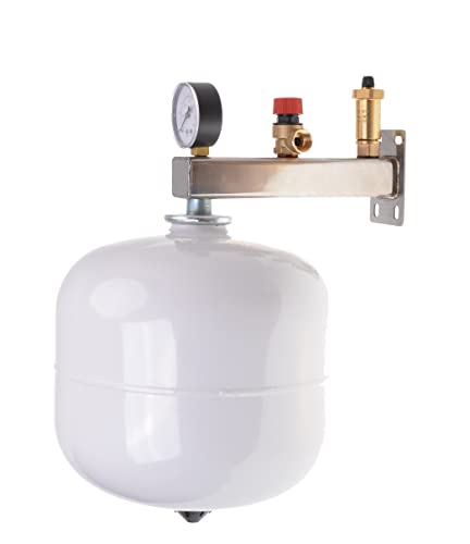 Aqbau® Set Membran Ausdehnungsgefäß mit Sicherheitsgruppe edelstahl für Trinkwasser (Größe 5 L) von Aqbau