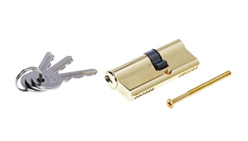 Schließzylinder Profilzylinder Messing inkl. 3 Schlüssel Neu (30/50 mm) von Aqbau