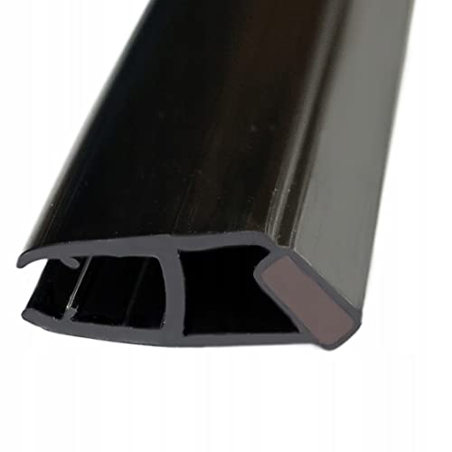 AquaParts Magnet Schwarz Duschtür Dichtung 200cm | für 4mm Glastür Stärken | Wasserabweisende Duschdichtung | Streifdichtung | Duschkabinen-Dichtung | für Dusche und Duschtür von Aquaparts
