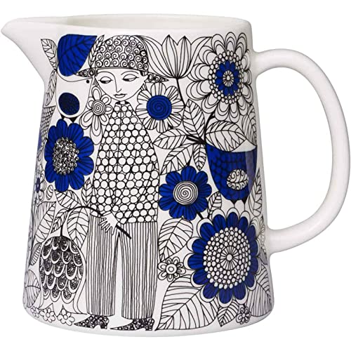 Arabia Teekanne aus der Pastoraali Kollektion, mit Pastoraalimotiven, Material: Keramik, Farbe: blau/weiß, Fassungsvermögen: 100ml, 1026264 von Arabia