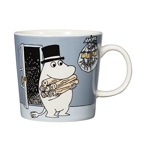 Arabia Moomin Henkelbecher Moominpapa Grau, aus Vitroporzellan, Fassungsvermögen: 300ml, Maße: 11 x 8,3 x 8,1 cm, 1066911 von Arabia