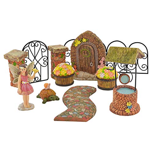 Arcadia Garden Products Pebble Lane Polyresin Feengarten-Set (11-teilig) von Arcadia