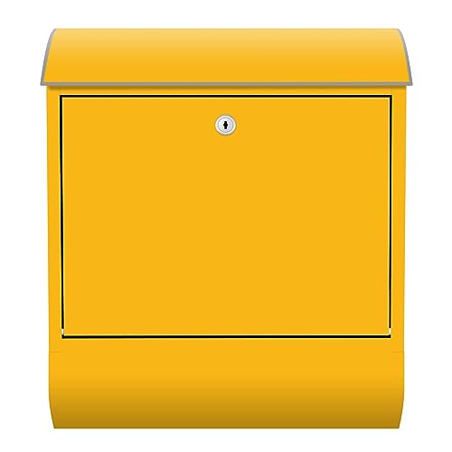 Arcondo Design Briefkasten mit Motiv und Zeitungsfach Unifarbe Melone von Arcondo