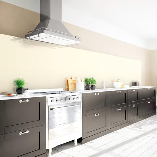 Arcondo Küchenrückwand Spritzschutz Selbstklebend Farbe Creme Folie Premium Glanz 250 x 80 cm von Arcondo