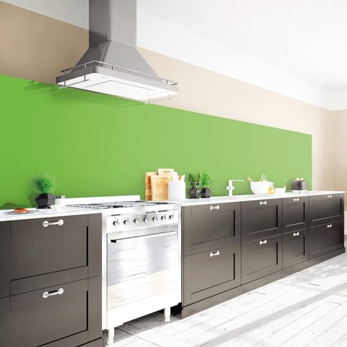 Arcondo Küchenrückwand Spritzschutz Selbstklebend Farbe Gras Grün Folie Premium Matt 400 x 50 cm von Arcondo