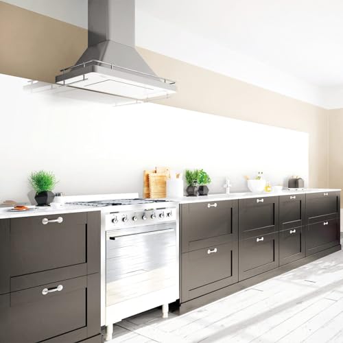 Arcondo Küchenrückwand Spritzschutz Selbstklebend Farbe Polarweiß Folie Eco Glanz 250 x 100 cm von Arcondo