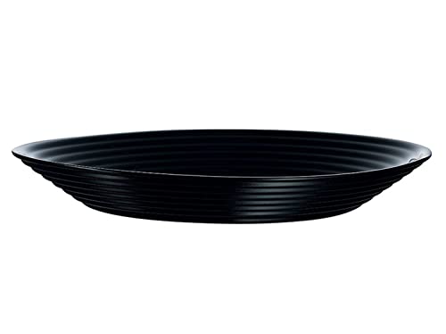 Arcoroc ARC L7610 Harena Teller tief, 800 ml, 23,5 cm, Opalglas, schwarz von Dajar