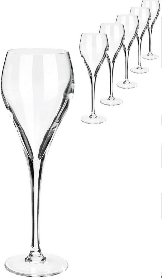 Arcoroc Sektglas Arcoroc Brio Champagnerglas 95 ml 6er Set, Kristallglas von Arcoroc