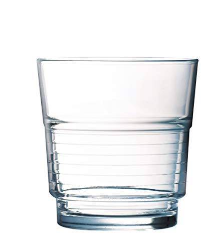 Arcoroc ARC 58057 Spirale Trinkglas, Wasserglas, Saftglas, 250ml, Glas, transparent, 6 Stück von Arcoroc