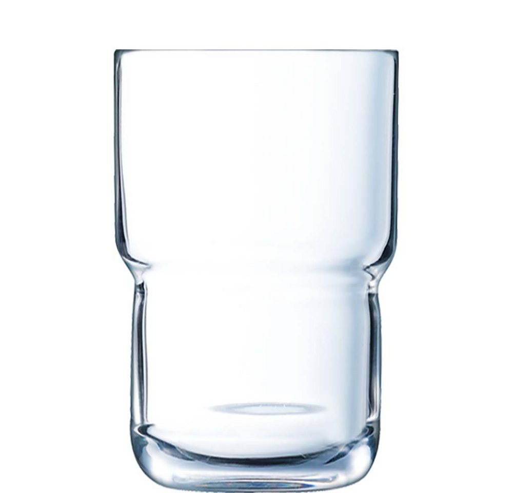Arcoroc Tumbler-Glas Log, Glas gehärtet, Tumbler Trinkglas stapelbar 270ml Glas gehärtet transparent 6 Stück von Arcoroc