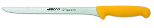 Arcos Serie 2900 - Schneidmesser Schinkenmesser - Klinge Nitrum Edelstahl 240 mm - HandGriff Polypropylen Farbe Gelb von Arcos