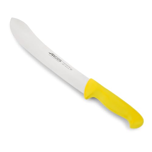 Arcos Serie 2900 - Metzgermesser Steakmesser - Klinge Nitrum Edelstahl 250 mm - HandGriff Polypropylen Farbe Gelb von Arcos