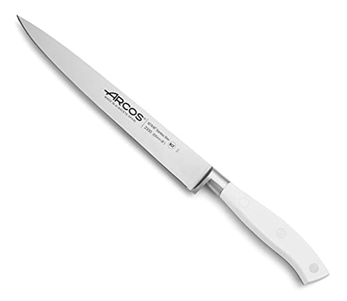 Arcos 233024 Serie Riviera Blanc - Filetmesser - Klinge aus Nitrum geschmiedetem Edelstahl 200 mm - HandGriff Polyoxymethylen (POM) Farbe Weiße von Arcos