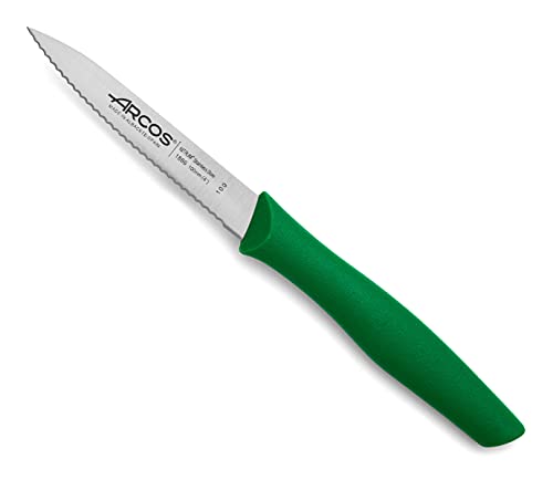 Arcos Serie Nova - Schälmesser - Klinge Nitrum Edelstahl 100 mm - HandGriff Polypropylen Farbe Grün von Arcos